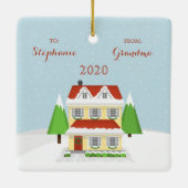 Frohe Weihnachten Keramikornament (Rückseite)