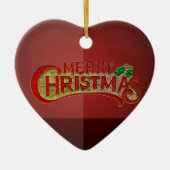 Frohe Weihnachten Keramikornament (Vorne)