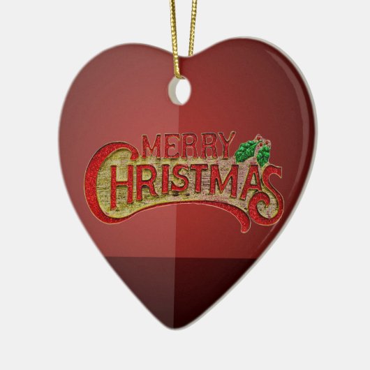 Frohe Weihnachten Keramikornament (Links)