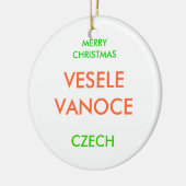 FROHE WEIHNACHTEN, KERAMIKORNAMENT (Links)