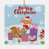 Frohe Weihnachten Keramikornament (Rückseite)