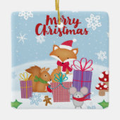 Frohe Weihnachten Keramikornament (Vorderseite)