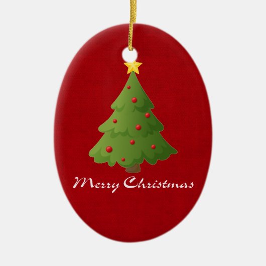Frohe Weihnachten Keramikornament (Vorne)