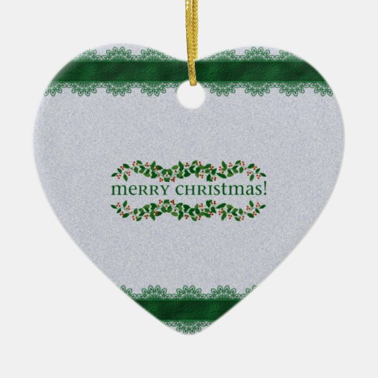 Frohe Weihnachten Keramikornament (Vorne)