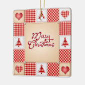 Frohe Weihnachten Keramikornament (Links)
