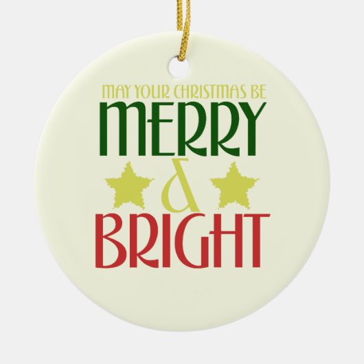 Frohe Weihnachten Keramikornament (Vorne)