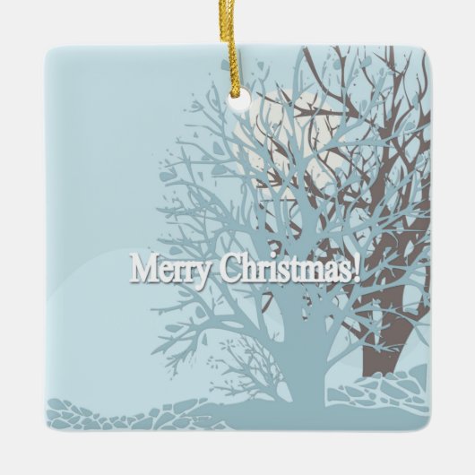 Frohe Weihnachten! Keramikornament (Vorderseite)