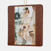 Frohe Weihnachten Keramikornament (Links)