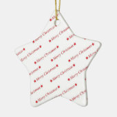 Frohe Weihnachten Keramikornament (Links)