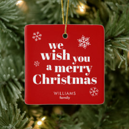 Frohe Weihnachten Keramikornament