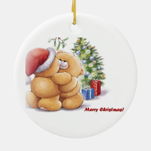 Frohe Weihnachten! Keramikornament (Hinten)