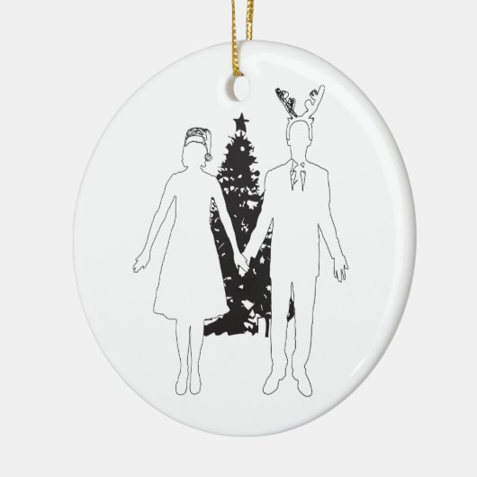Frohe Weihnachten Keramikornament (Links)