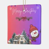 Frohe Weihnachten Keramikornament (Links)