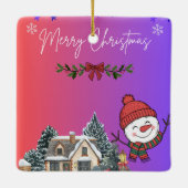 Frohe Weihnachten Keramikornament (Rückseite)