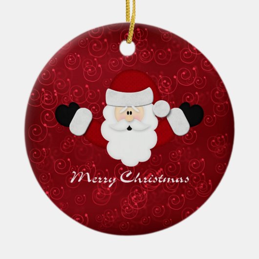 Frohe Weihnachten Keramikornament (Vorne)