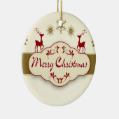 Frohe Weihnachten Keramikornament (Rechts)