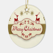 Frohe Weihnachten Keramikornament (Links)