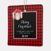 Frohe Weihnachten Keramikornament (Links)