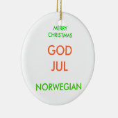 FROHE WEIHNACHTEN, KERAMIKORNAMENT (Rechts)