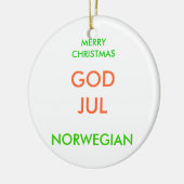 FROHE WEIHNACHTEN, KERAMIKORNAMENT (Links)