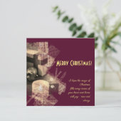 Frohe Weihnachten - Kerzen und Geschenke (Stehend Vorderseite)