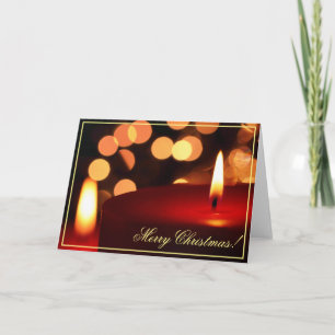 Frohe Weihnachten Kerzenlicht Grußkarte