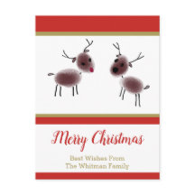 Frohe Weihnachten Kinder Art Rentier Holiday