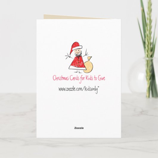 Frohe Weihnachten Kinder Kunst Weihnachtskarten (Rückseite)