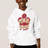 Frohe Weihnachten Kinder Pullover Hoodie (Vorderseite)