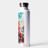 Frohe Weihnachten! Kinder und der Weihnachtsmann Trinkflasche (Links)