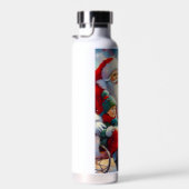 Frohe Weihnachten! Kinder und der Weihnachtsmann Trinkflasche (Rechts)