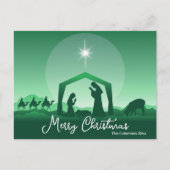 Frohe Weihnachten Kippenszene Grün Religiös (Vorderseite)
