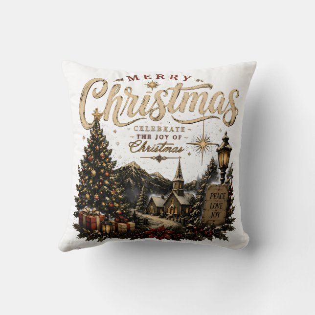 Frohe Weihnachten Kissen (Rückseite)