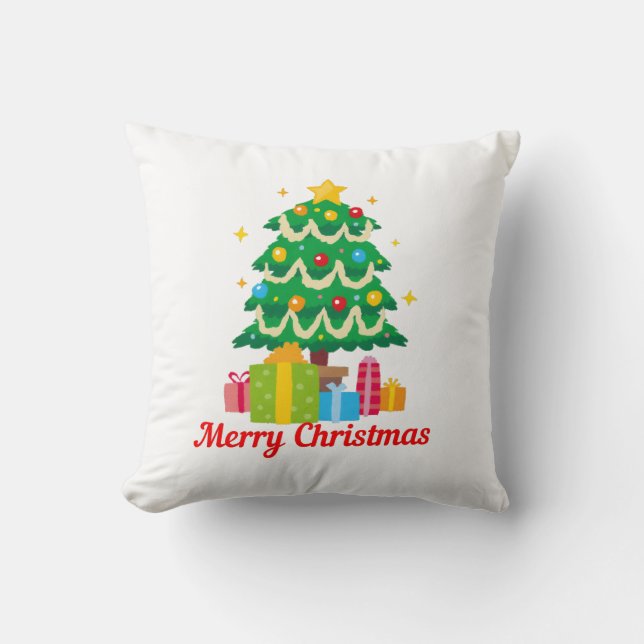 Frohe Weihnachten Kissen (Vorderseite)