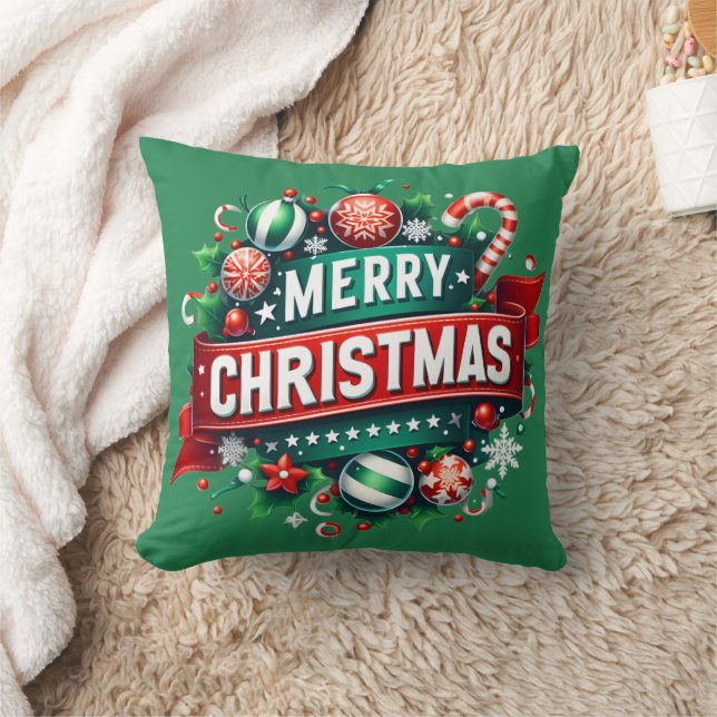 Frohe Weihnachten Kissen (Decke)