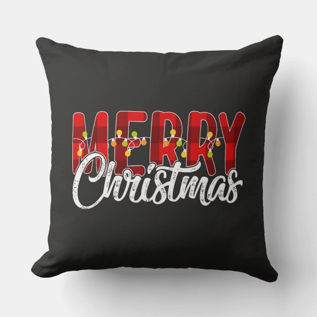 Frohe Weihnachten Kissen (Vorderseite)