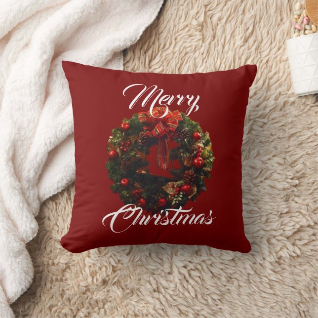 "Frohe Weihnachten" Kissen (Decke)
