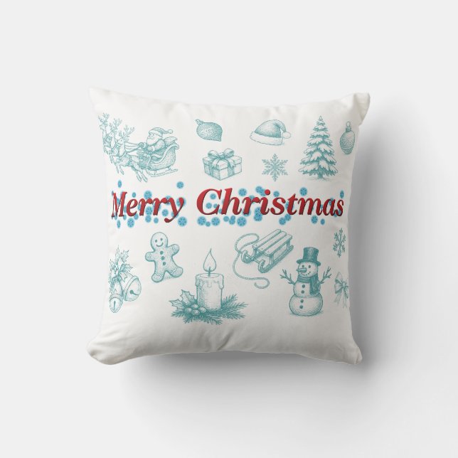 Frohe Weihnachten Kissen (Vorderseite)