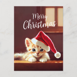 Frohe Weihnachten Kitten Postkarte