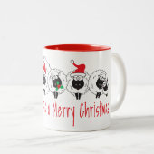 Frohe Weihnachten Kiwi Style Zweifarbige Tasse (VorderseiteRechts)