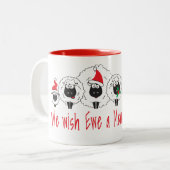 Frohe Weihnachten Kiwi Style Zweifarbige Tasse (Vorderseite Links)
