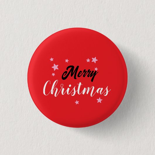 Frohe Weihnachten Klassik Einzigartig Minimalistis Button (Vorderseite)
