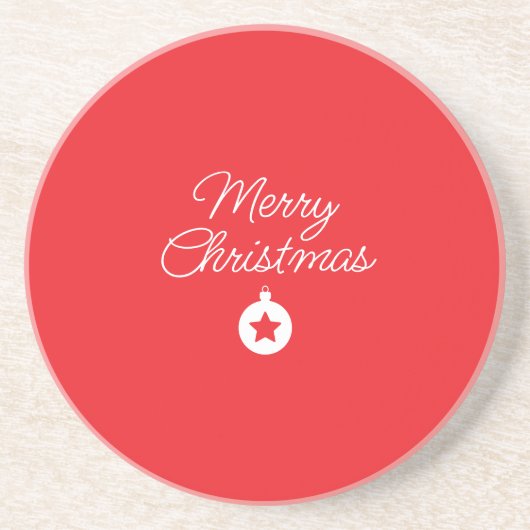 Frohe Weihnachten Klassik Einzigartig Minimalistis Getränkeuntersetzer (Vorne)
