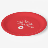 Frohe Weihnachten Klassik Einzigartig Minimalistis Pappteller (Schrägansicht)