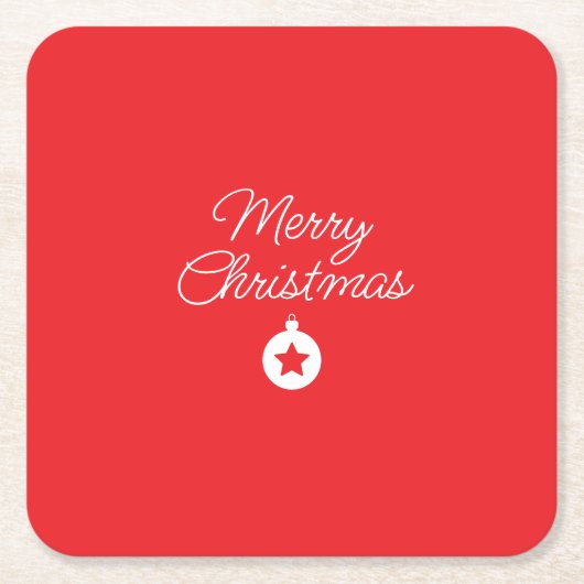 Frohe Weihnachten Klassik Einzigartig Minimalistis Rechteckiger Pappuntersetzer (Vorderseite)