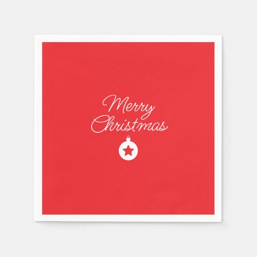 Frohe Weihnachten Klassik Einzigartig Minimalistis Serviette (Vorderseite)