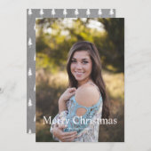 Frohe Weihnachten Klassik Rustikales Foto Urlaub (Vorne/Hinten)