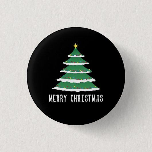 Frohe Weihnachten Klassiker Button (Vorderseite)