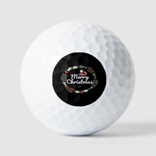 Frohe Weihnachten Klassiker Golfball (Vorderseite)