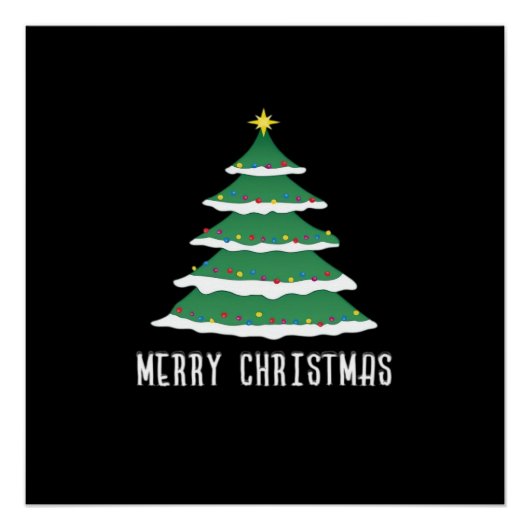 Frohe Weihnachten Klassiker Poster (Vorderseite)